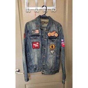 🇺🇸 Kill City Patched Moto Denim Trucker Jacket ✌️